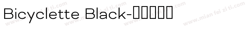 Bicyclette Black字体转换